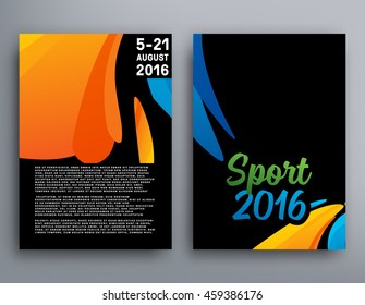 Summer sport 2016, Design for brochure, website, book or flyers.
