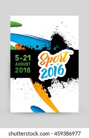 Summer sport 2016, Design for brochure, website, book or flyers.