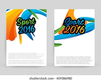 Summer sport 2016, Design for brochure, website, book or flyers.