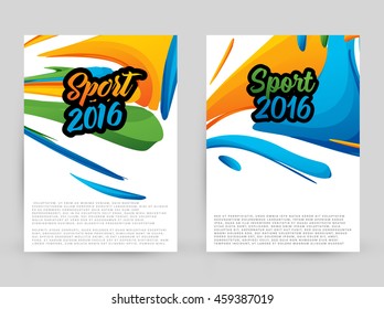 Summer sport 2016, Design for brochure, website, book or flyers.