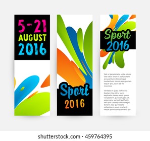 Summer sport 2016, Design for brochure, website, book or flyers.