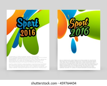 Summer sport 2016, Design for brochure, website, book or flyers.