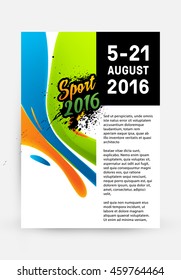 Summer sport 2016, Design for brochure, website, book or flyers.