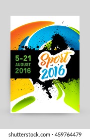 Summer sport 2016, Design for brochure, website, book or flyers.