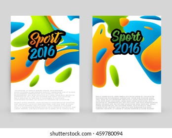 Summer sport 2016, Design for brochure, website, book or flyers.