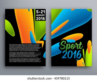 Summer sport 2016, Design for brochure, website, book or flyers.