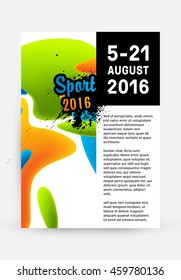 Summer sport 2016, Design for brochure, website, book or flyers.