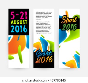 Summer sport 2016, Design for brochure, website, book or flyers.