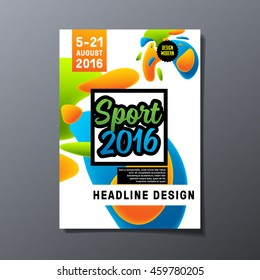 Summer sport 2016, Design for brochure, website, book or flyers.