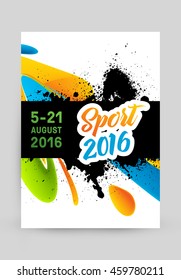 Summer sport 2016, Design for brochure, website, book or flyers.