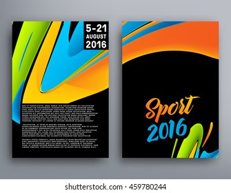 Summer sport 2016, Design for brochure, website, book or flyers.