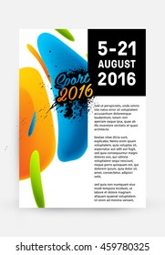 Summer sport 2016, Design for brochure, website, book or flyers.