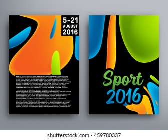Deporte de verano 2016, Diseño para folletos, sitios web, libros o folletos.