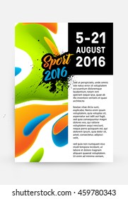 Summer sport 2016, Design for brochure, website, book or flyers.