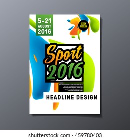 Summer sport 2016, Design for brochure, website, book or flyers.