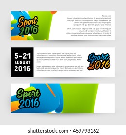 Summer sport 2016, Design for brochure, website, book or flyers.