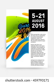 Summer sport 2016, Design for brochure, website, book or flyers.