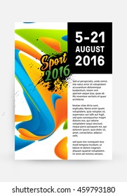 Summer sport 2016, Design for brochure, website, book or flyers.