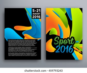 Summer sport 2016, Design for brochure, website, book or flyers.