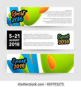 Summer sport 2016, Design for brochure, website, book or flyers.