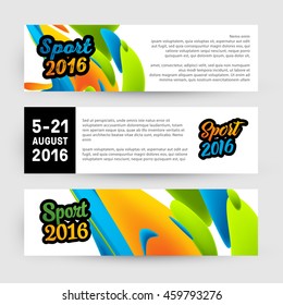 Summer sport 2016, Design for brochure, website, book or flyers.