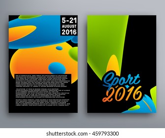 Summer sport 2016, Design for brochure, website, book or flyers.
