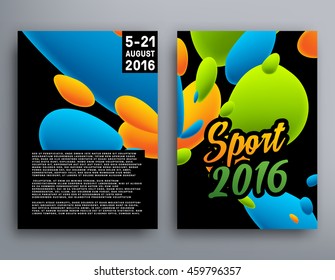 Summer sport 2016, Design for brochure, website, book or flyers.