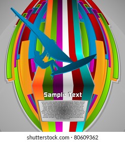 Summer Sport Design Series. Windsurfing Theme.