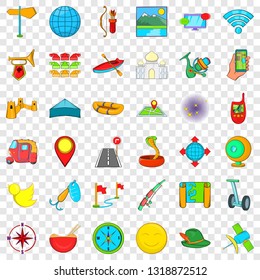 Summer sport icons set. Cartoon style of 36 summer sport vector icons for web for any design