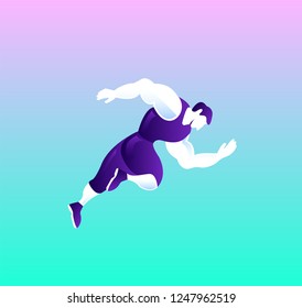 Summer sport - runner - vector illustration