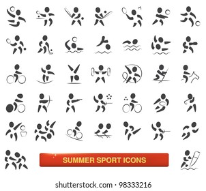 Summer Sport Vector Icons Set