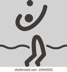Summer sports icon - beach volleiball icon