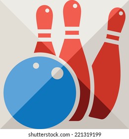 Summer sports icon - bowling icon