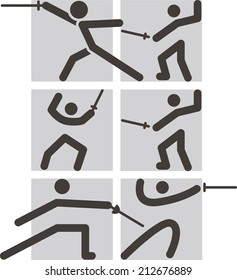 Summer sports icon - fencing icons