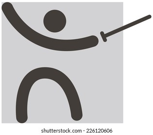 Summer sports icon set - fencing icon