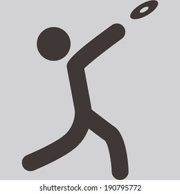 Summer sports icons -  discus throw icon
