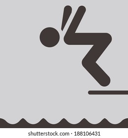 Summer sports icons - diving icon