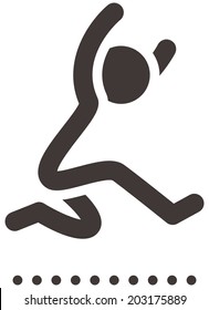 Summer sports icons - long jump icon