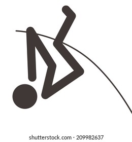 Summer sports icons - pole vault icon