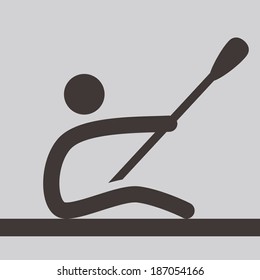 Summer sports icons - Rowing and Canoeing icon 