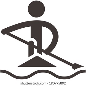 Summer sports icons - Rowing and Canoeing icon 