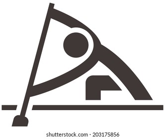 Summer sports icons - Rowing and Canoeing icon 