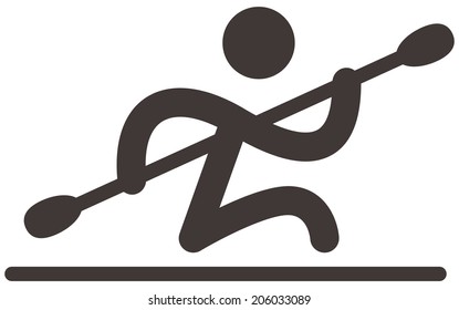 Summer sports icons - Rowing and Canoeing icon 