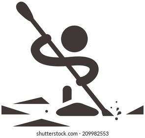 Summer sports icons - Rowing and Canoeing icon 
