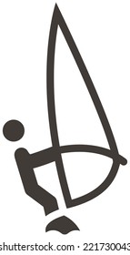 Summer sports icons - sailing icon