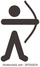 Summer sports icons set - Archery icon