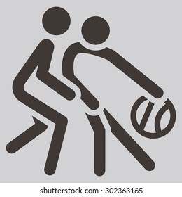 Summer sports icons set - basketball icon optimized for size 32 pixels