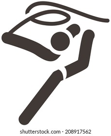 Summer sports icons set - Gymnastics Rhythmic icon