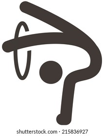 Summer sports icons set - Gymnastics Rhythmic icon