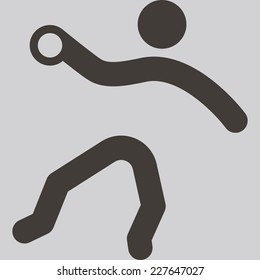 Summer sports icons set - handball icon
